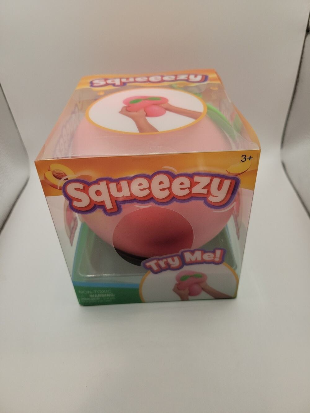 Jumbo SQUEEEZY Peach Squishy Sensory Toy Brand New in Box! Sealed